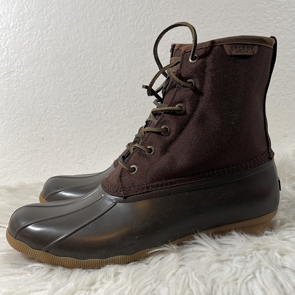 Sperry Men’s Saltwater Top Sider Duck Rain Boots Brown Size 13 NEW main image 14